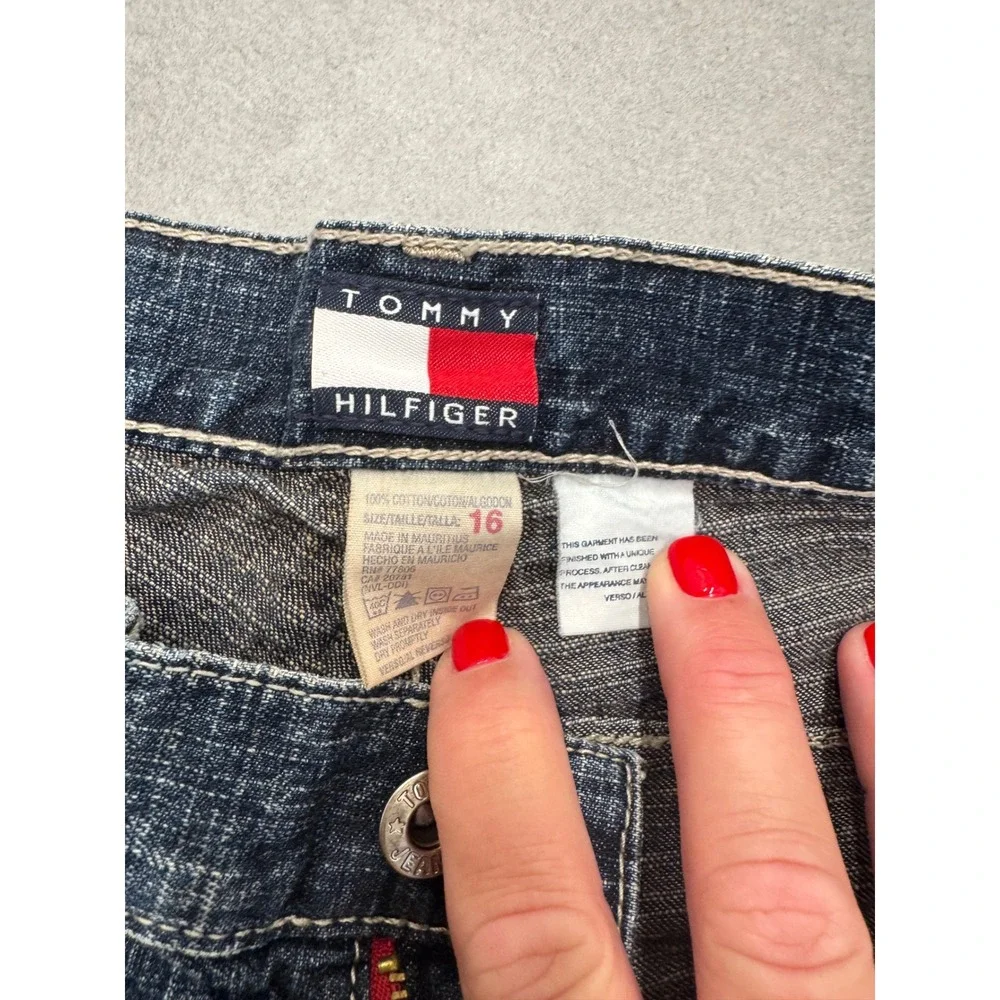 Tommy Hilfiger Jeans Youth 16 Carpenter Y2K Utility Denim Vintage 2003 Blue